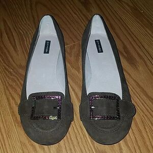 Oliver brown flats rhinestone buckle 7 (37) NWOB